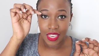 HOW TO WEAR FALSE EYELASHES FOR THE FIRST TIME  Life List 21 [upl. by Schuman]