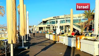 4K Ashkelon City Walking tour the Marina Israel [upl. by Utimer317]