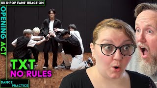 TXT  No Rules Dance Practice  UK KPop Fans Reaction [upl. by Oca]