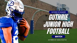 Guthrie Junior High Football vs Shawnee [upl. by Kudva797]