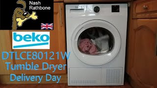 Beko DTLCE80121W Tumble Dryer Delivery Day [upl. by Lasyrc]