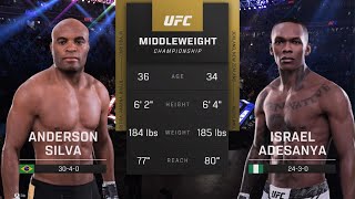 ANDERSON SILVA vs ISRAEL ADESANYA  Middleweight Title CSG Fight Night 11 [upl. by Shay]