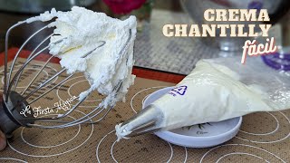 COMO HACER CREMA CHANTILLY ¡¡Con Sólo 3 Ingredientes en 5 minutos [upl. by Gun]