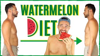 Guy Tries Eating 🍉 WATERMELON DIET EVERY DAY for 7 DAYS 🍉 Weight Loss Transformation Results [upl. by Reinnej]