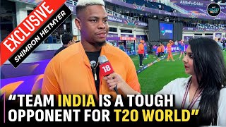 Shimron Hetmyer Interview “Team India is a Tough Opponent for T20 World”  ILT20  Cicket News [upl. by Aisanat297]