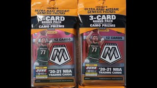 202021 Panini Mosaic Basketball Cello Pack Break x2 [upl. by Nylteak]