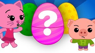 3 Huevos de Pascua Sorpresa Gigantes de Colores de Plim Plim 1  Juegos para Niños  Plim Plim [upl. by Kask]