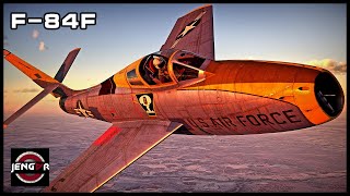 Missile Age WITHOUT Missiles F84F Thunderstreak  USA  War Thunder Review [upl. by Holloway]