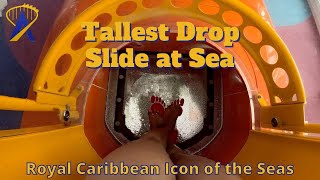 Frightening Bolt Water Slide POV on Icon of the Seas Royal Caribbean [upl. by Misti]