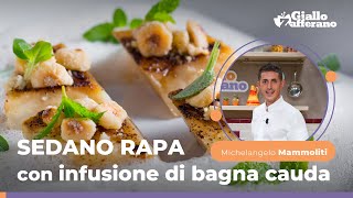 SEDANO RAPA al CAFFÈ con infusione di bagna cauda la ricetta dello Chef Michelangelo Mammoliti 😋🍴 [upl. by Boni635]