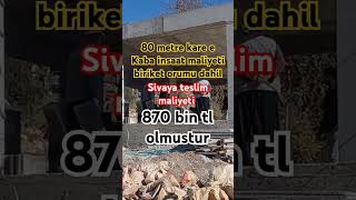 80 metre kare ev kaba insaat maliyeti2024 inşaat construction insaat [upl. by Laurice]