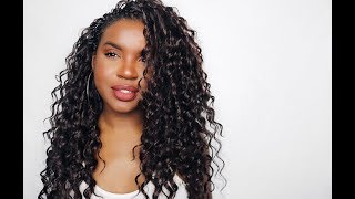 CROCHET BRAIDS TUTORIAL  GIVEAWAY  RIVER CURLS  TRENDY TRESSES  KAREN ANNETTE [upl. by Lagas]