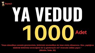 YA VEDUD ZİKRİ 1000 DEFA  YA VEDUD 1000 KERE  EL VEDUD  AL WADUD [upl. by Ydnahs366]