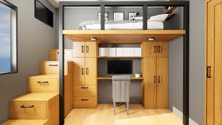 Unique Loft Bed Idea for Small Rooms [upl. by Aipotu]