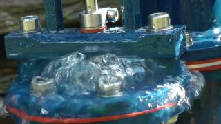 Hydraulischer Widder Test Bach hydraulic ram pump test stream [upl. by Hirai]