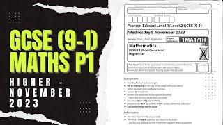 GCSE Maths Edexcel November 2023 Higher Paper 1 Exam Walkthrough  1MA11H [upl. by Winonah288]