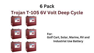 Trojan T105 GC2 Deep Cycle Battery Review  Best 6V 225Ah Flooded Lead Acid Battery for RVs Solar [upl. by Anelehs]