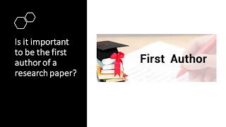 Do you have to be the first author of a research publication [upl. by Elac]