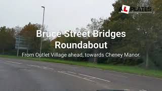 Bruce Street Bridges Roundabout Swindon From Outlet Village ahead towards Cheney Manor [upl. by Ziladnerb332]