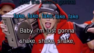 Taylor Swift  Shake it Off Instrumental with lyrics Karaoke [upl. by Geier]