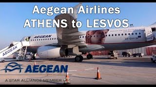 Trip report  Aegean Airlines  Athens to Lesvos island  A3 7250  A320  Economy  ATH  MJT [upl. by Phelan]