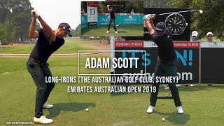 Adam Scott Golf Swing Long Irons FO amp DTL views Emirates Australian Open Sydney December 2019 [upl. by Sanjay]