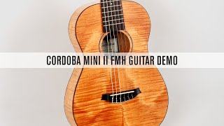 Acoustic Guitar Demo The Cordoba Mini II FMH a Good Thing in a Small Package [upl. by Michaeu]