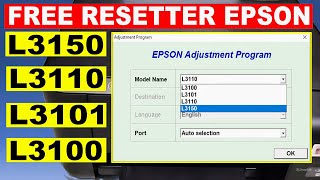 How to reset Epson L3150 L3110 L3100 and L3101 ink pad with FREE RESETTER [upl. by Anadal640]