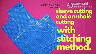 How To Armhole Cutting And Sleeve Cutting With Stitching Method ❤️ Armhole Drafting For Beginners [upl. by Nye]