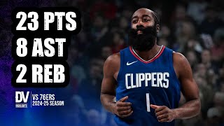 James Harden vs 76ers 23 pts 8 ast 2 reb  Nov 24 2024  Regular Season [upl. by Hahseram]