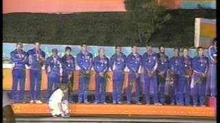 Olympics  1984 Los Angeles  Water Polo  Medal Ceremony  YUG Gold amp USA Silver imasportsphile [upl. by Einitsed]