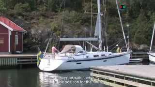 SidePower retractable and variable speed thrusters in the new Hallberg Rassy 412mp4 [upl. by Aeslehc851]