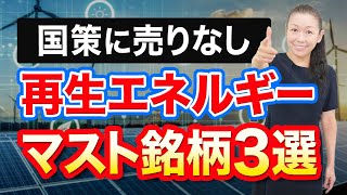 【国策に売りなし】再生エネルギー マスト銘柄３選 [upl. by Gariepy]