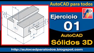 AutoCAD 3D  Ejercicio 01 [upl. by Stevena773]