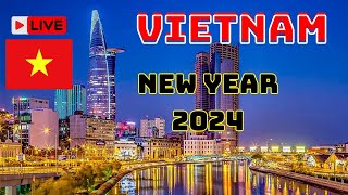 LIVE New Years Eve countdown in Ho Chi Minh City  SAIGON [upl. by Nauqahs]