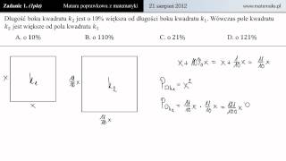 Zadanie 1  Matura poprawkowa 2012 [upl. by Ahsimit]