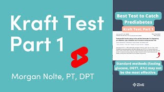 KRAFT TEST PART 1 Catch Prediabetes Before HbA1c Fasting Glucose or OGTT [upl. by Fromma]