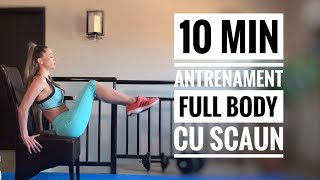 10 min  FULL BODY  Antrenament cu SCAUN [upl. by Arnelle]