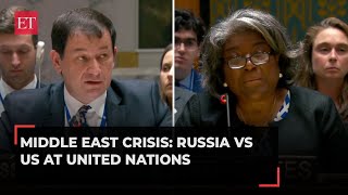 Russia vs US at UNSC Washington pushes for Gaza peace deal Moscow blames West for escalation [upl. by Rives578]