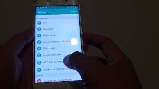 Samsung Galaxy S6 Edge How to Enable  Disable NFC and Payment [upl. by Wystand]