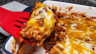 BEEF ENCHILADAS  Easy Enchilada Sauce Recipe  How To Make Cheesy Baked Enchiladas [upl. by Eldredge]