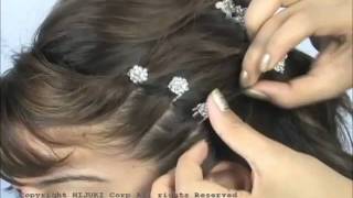 COMB002  Extra Small Clear Crystal Cluster Hair Comb [upl. by Ahsinav]