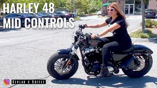 Harley Sportster 48 Mid Controls Install  Ride to Bike Shed in LA [upl. by Pallaton4]