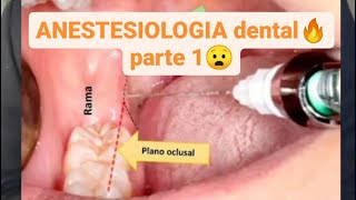 ANESTESIOLOGIA DENTAL🦷 PARTE 1🦷 Tecnicas de anestesia anestesia troncular intraseptal etc🦷 [upl. by Lemon]