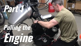 Yamaha Virago 1100 Engine Removal  Top End Rebuild Pt 1 [upl. by Nniuq109]