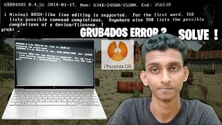 Phoenix Os Grub Error Fix How To Solve Phoenix Os Boot Problem Grub4dos Error Fix Windows 10 Tamil [upl. by Amisoc628]