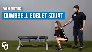 How to Perform Dumbbell Goblet Squat [upl. by Sylado]