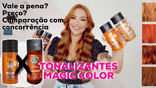 TONALIZANTES MAGIC COLOR X KAMALEÃO COLOR  RESENHA COMPLETA Doce de Abóbora [upl. by Aimil393]