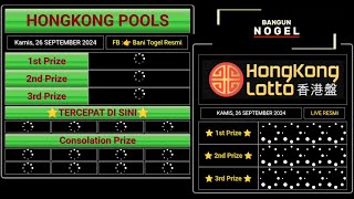 LIVE DRAW HONGKONG HARI INI 26 SEPTEMBER 2024  LIVE HK  LIVE DRAW HK  LIVE DRAW HK TERCEPAT [upl. by Anelle]