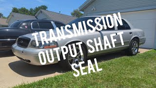 How To remove Transmission output Shaft seal on Crown Victoria Lincoln town car Grand Marquis [upl. by Rednael]